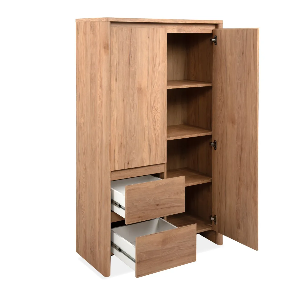 Armoire bois 2 portes et 2 tiroirs