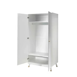 Armoire enfant 2 portes en bois blanc - AR2035