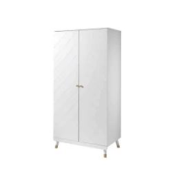 Armoire enfant 2 portes en bois blanc - AR2035