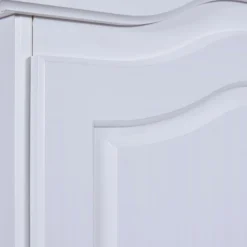 Armoire 2 portes en bois massif blanc laqué - AR12021