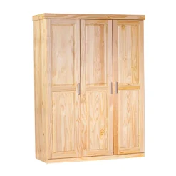 Armoire 3 portes en bois massif chêne clair - AR12043