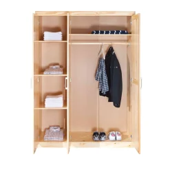 Armoire 3 portes en bois massif chêne clair - AR12043
