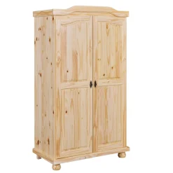 Armoire 2 portes en bois massif chêne clair - AR12042