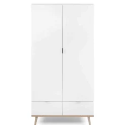 Armoire 2 portes 2 tiroirs blanc - AR7781
