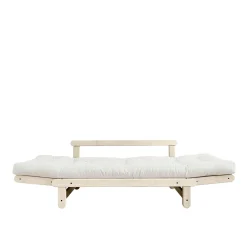 Banquette ajustable BEAT en pin massif naturel matelas inclus 75x200