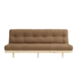 Banquette ajustable LEAN en pin massif naturel avec matelas futon 130x190