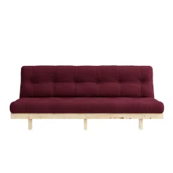 Banquette ajustable LEAN en pin massif naturel avec matelas futon 130x190