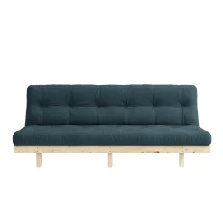 Banquette ajustable LEAN en pin massif naturel avec matelas futon 130x190