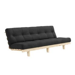 Banquette ajustable LEAN en pin massif naturel avec matelas futon 130x190
