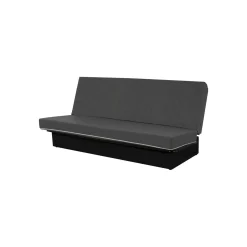 Banquette clic-clac unie avec housse + 2 coussins - CC10003