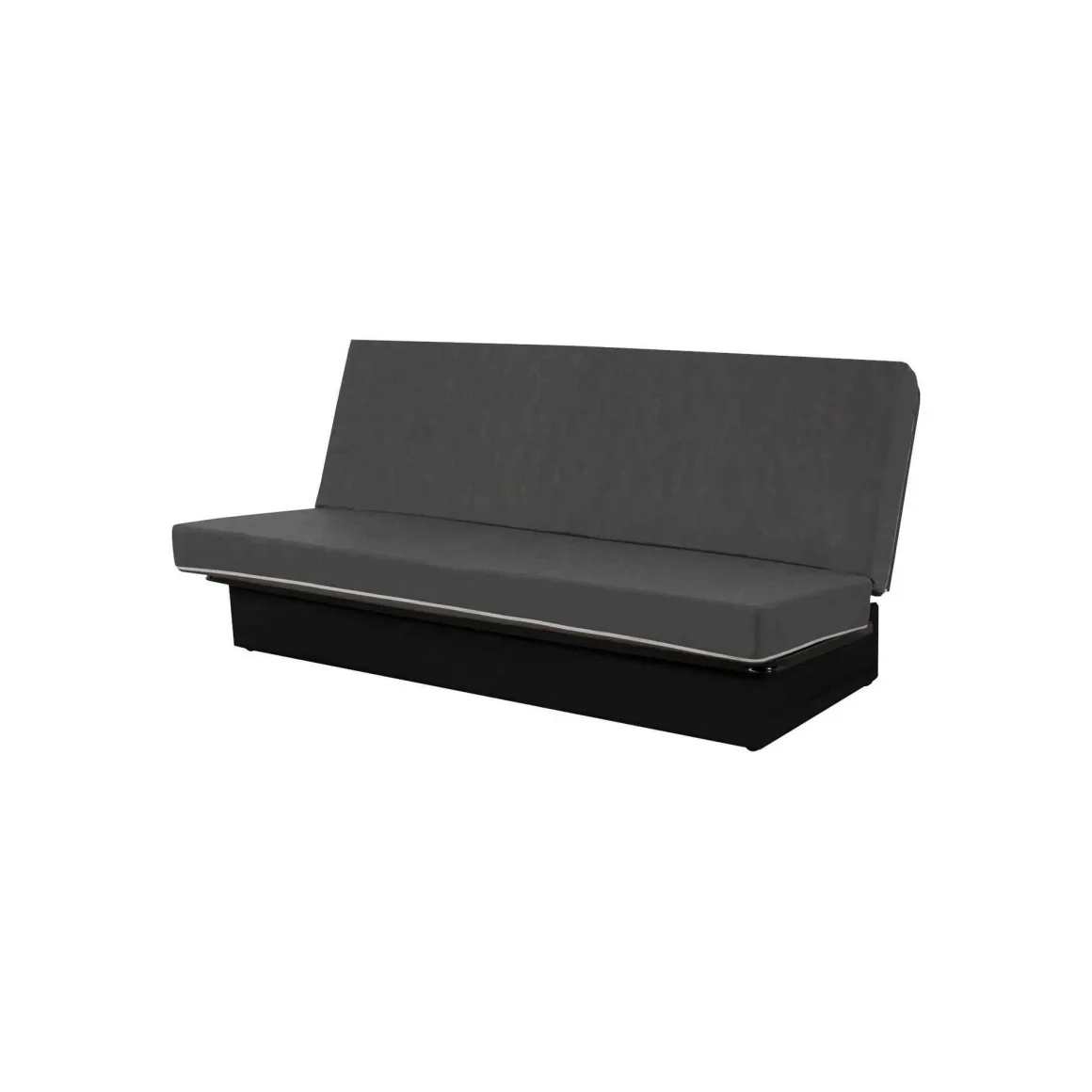 Banquette clic-clac unie avec housse + 2 coussins - CC10003