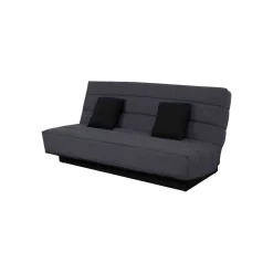 Banquette clic-clac unie avec housse + 2 coussins - CC10003
