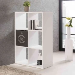 Bibliothèque 6 cases en bois - BI7077