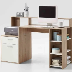 Bureau avec rangements en bois - BU13021