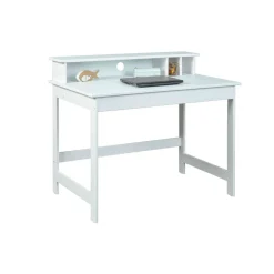 Bureau avec surmeuble en bois blanc - BU12034