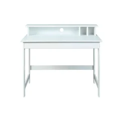 Bureau avec surmeuble en bois blanc - BU12034