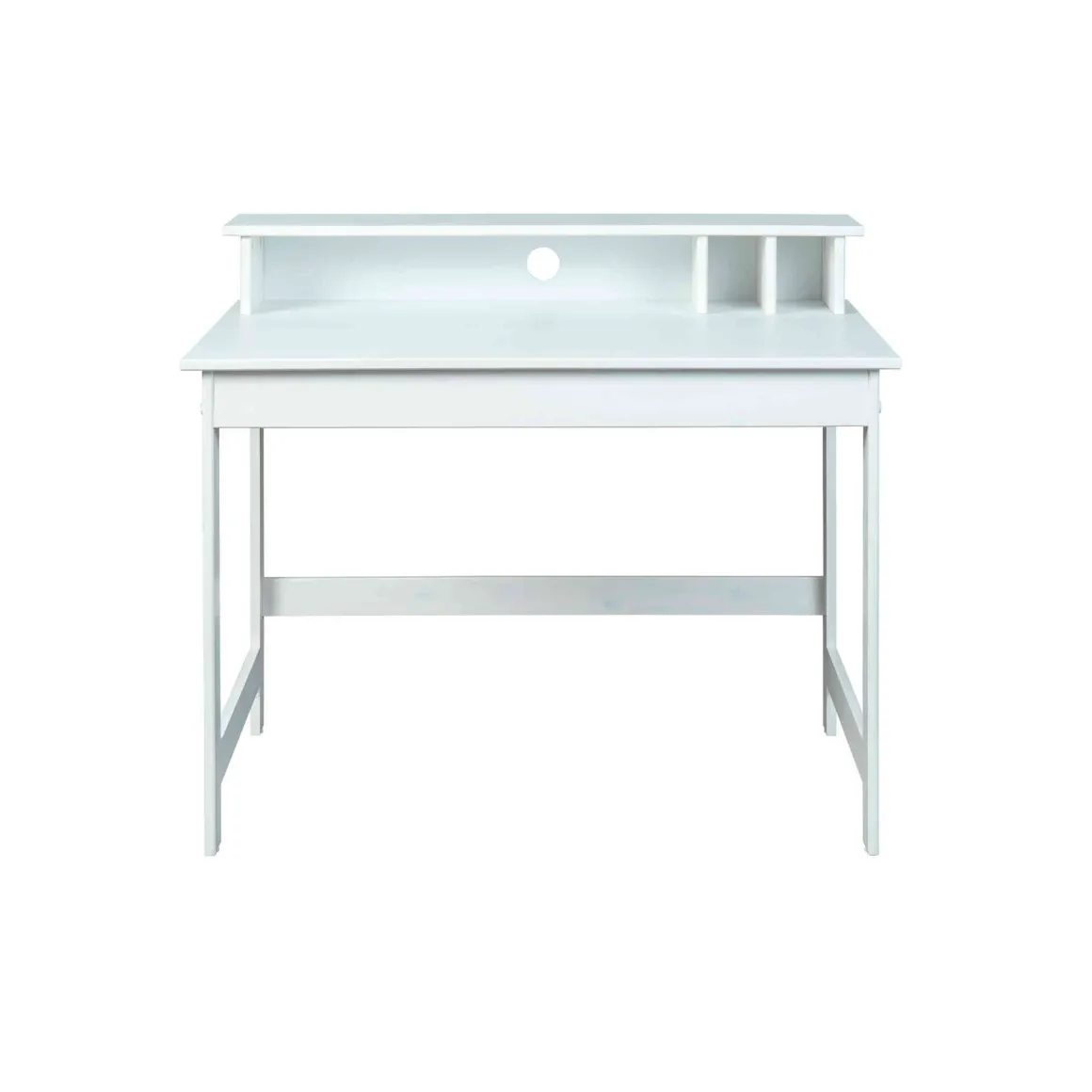 Bureau avec surmeuble en bois blanc - BU12034