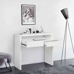 Bureau coulissant avec tiroirs en bois - BU0055