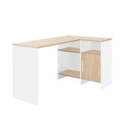 Bureau d'angle en bois imitation châtaignier - BU5040