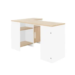 Bureau d'angle en bois imitation châtaignier - BU5040