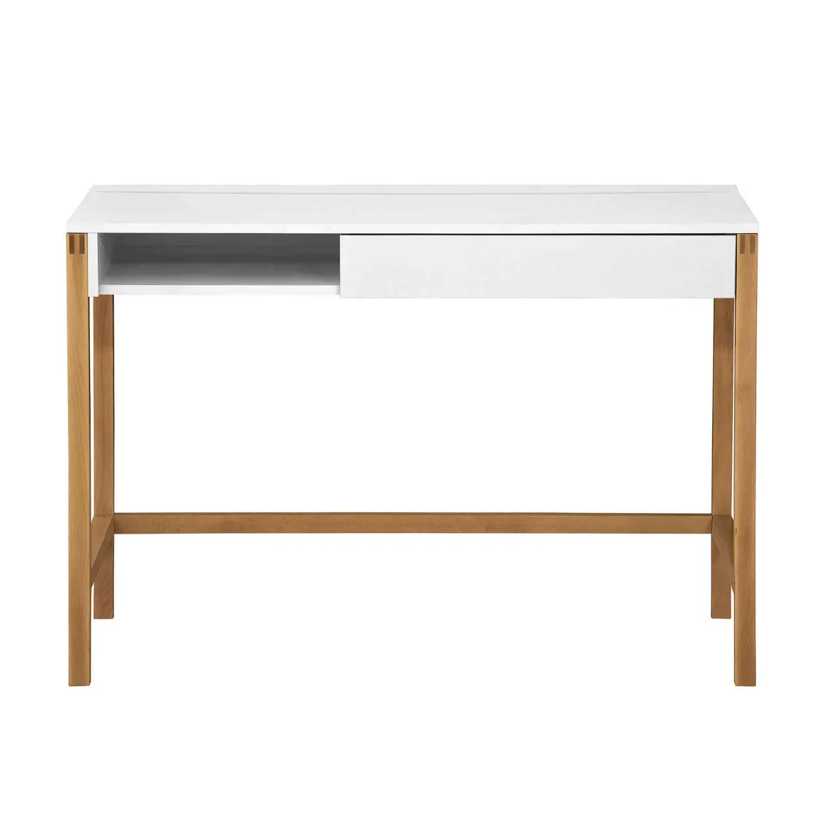 Bureau 1 niche 1 tiroir en bois - BU006
