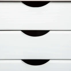 Caisson 6 tiroirs pin massif vernis blanc