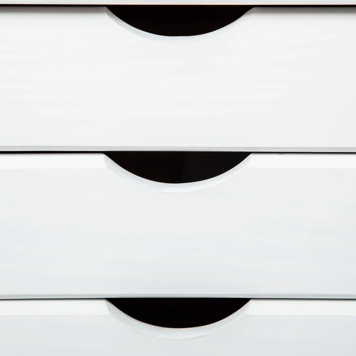 Caisson 6 tiroirs pin massif vernis blanc