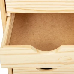 Caisson 6 tiroirs pin massif vernis naturel