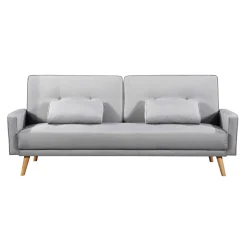 Canapé convertible droit scandinave 3 places en tissu - CA00001