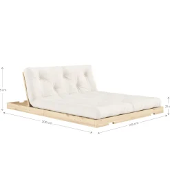 Canapé convertible en pin massif avec futon FLIP