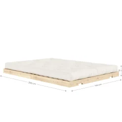 Canapé convertible en pin massif avec futon FLIP