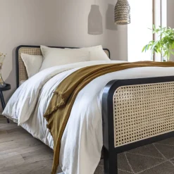 Chambre lit cannage avec commode ANNA