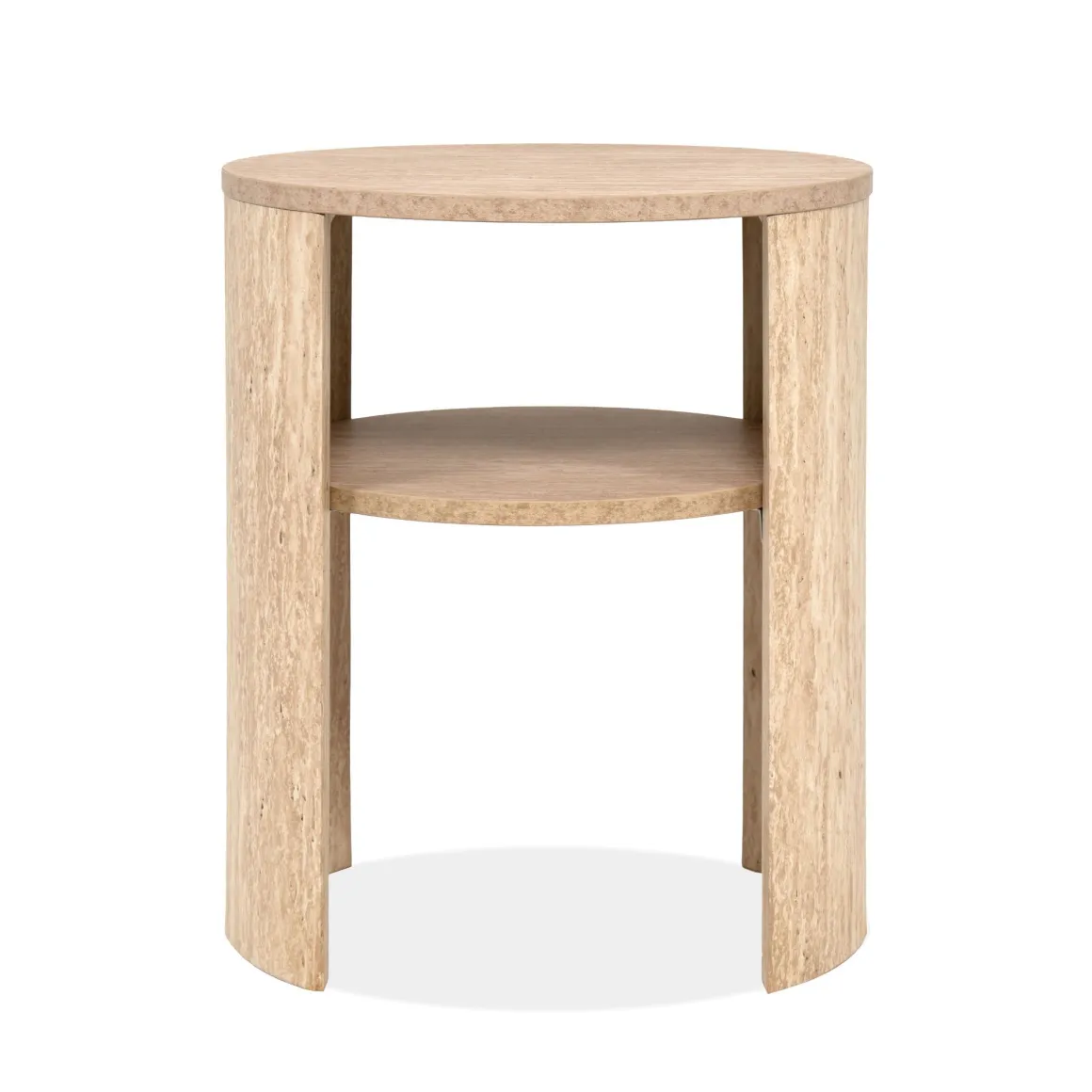 Chevet bois avec niche effet travertin