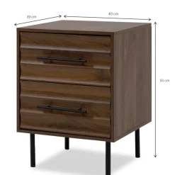Chevet bois et métal avec tiroirs design