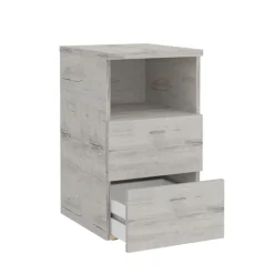 Chevet 2 tiroirs + 1 niche en bois - CH13024