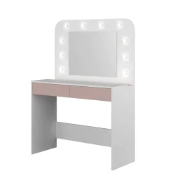 Coiffeuse enfant en bois avec miroir et LED - CF9076