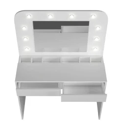 Coiffeuse enfant en bois avec miroir et LED - CF9076