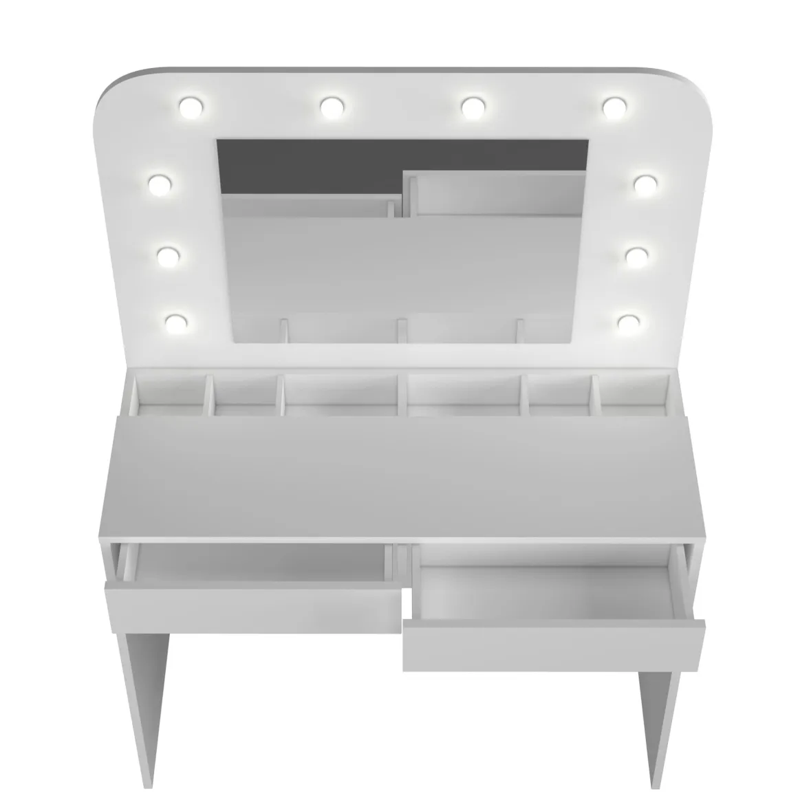 Coiffeuse enfant en bois avec miroir et LED - CF9076