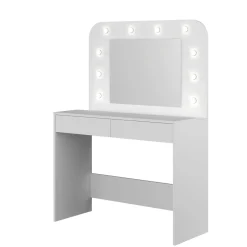 Coiffeuse enfant en bois avec miroir et LED - CF9076