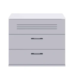 Commode en bois gris et blanc - CO5026