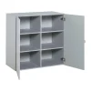 Commode 2 portes en bois gris - CO17037