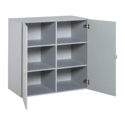 Commode 2 portes en bois gris - CO17037