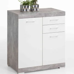 Commode 2 portes 2 tiroirs en bois - CO13003