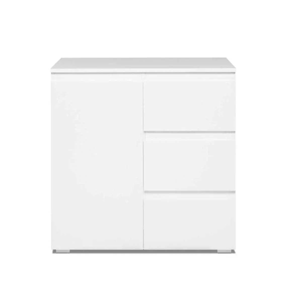 Commode 1 porte 3 tiroirs en bois - CO7020