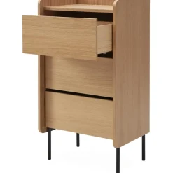 Commode 3 tiroirs avec pieds en métal noir - CO0081