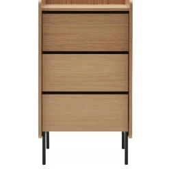 Commode 3 tiroirs avec pieds en métal noir - CO0081