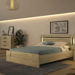 Commode 3 tiroirs avec poignées en métal - CO5074