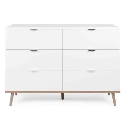 Commode 6 tiroirs blanc - CO7781-2