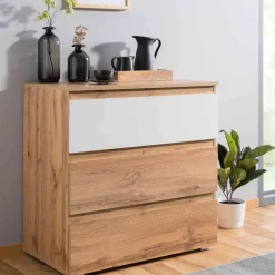 Commode 3 tiroirs en bois - CO7017