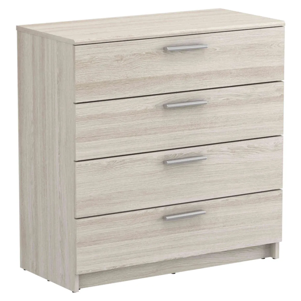 Commode 4 tiroirs en bois imitation chêne shannon - CO180